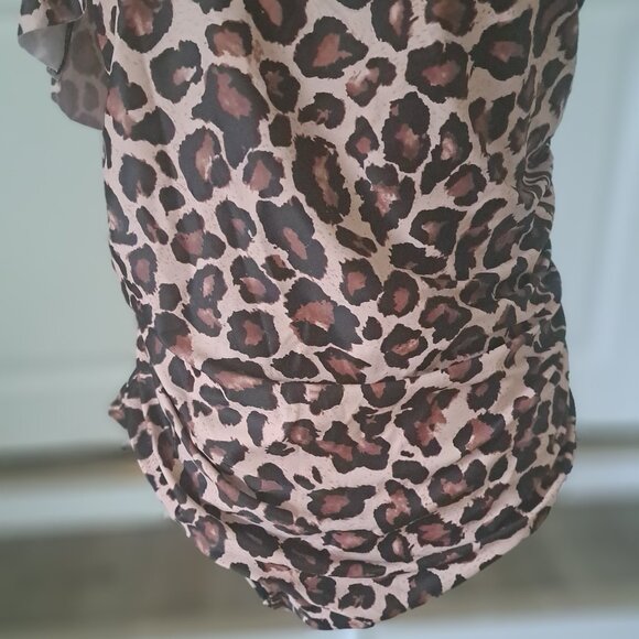 Aqua Eve Plus Size One Piece One Shoulder Ruffle Tummy Control 22W NWT - Picture 3 of 10